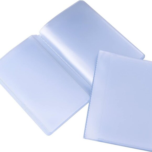Plastic Wallet Insert Credit Card Holder Transparent 10 page 20 slots, 2 Pack - Picture 8 of 8